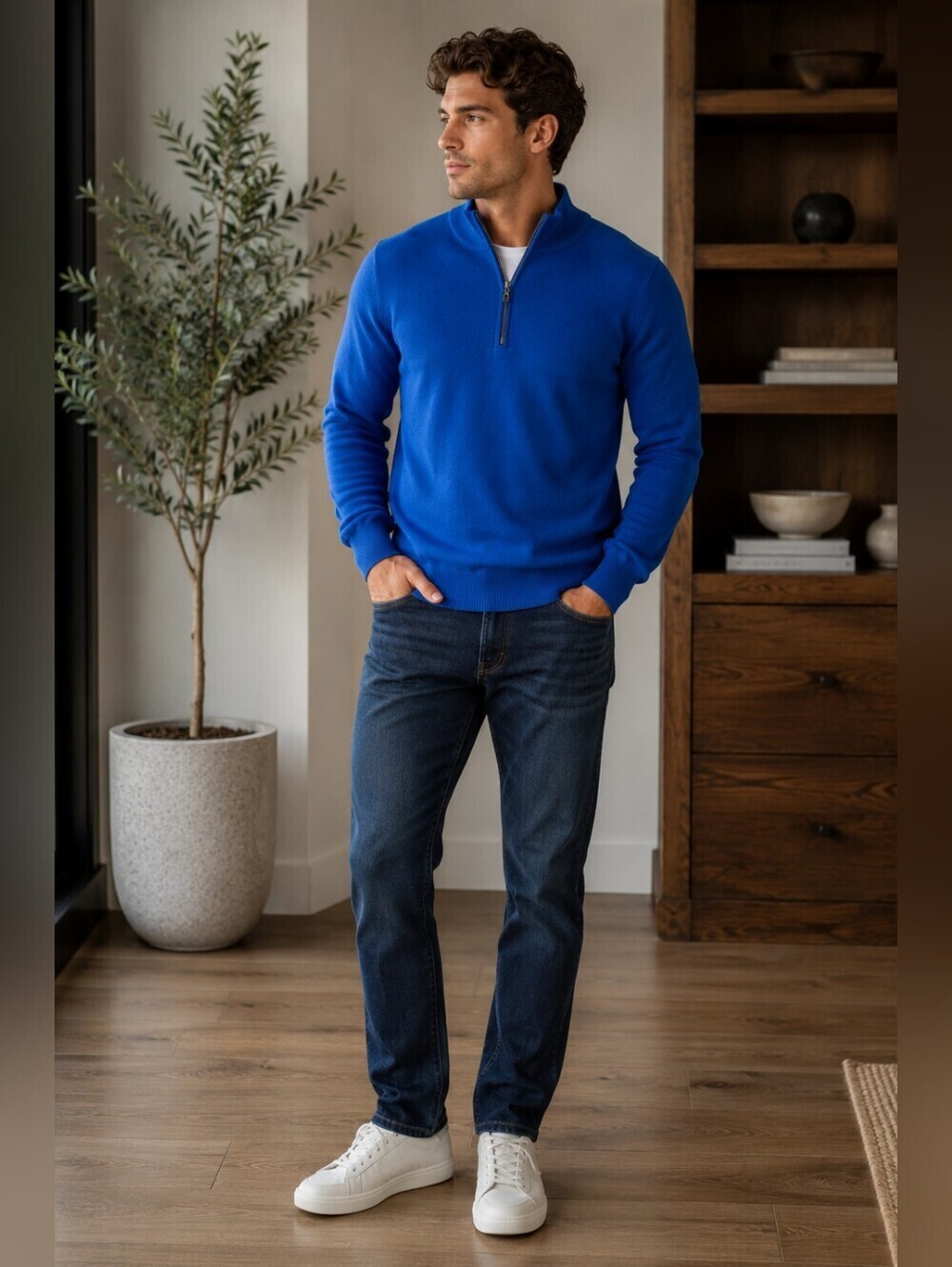 Tommy Bahama Reversible Quarter Zip Pullover Sweater XL Blue Black Coastal Luxur